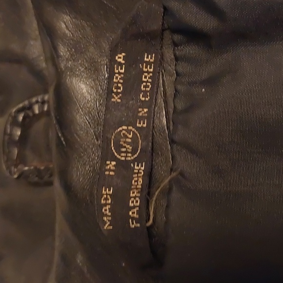 Genuine 100% Black Leather Jacket Size 11/12 - Picture 8 of 10
